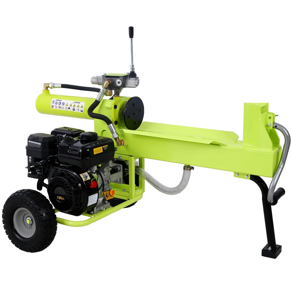Log Splitter Portable 20Ton Auto Return Ram System 7HP Engine Horizontal Full Beam Steel Wedge Firewood Harvesting EPA Compliant