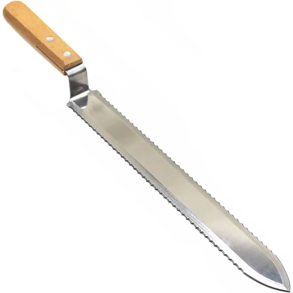 Serrated Stainless Steel Unping Knie Tool with Wooden Handle for Hive Maintenance