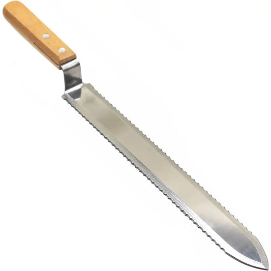 Serrated Stainless Steel Unping Knie Tool with Wooden Handle for Hive Maintenance