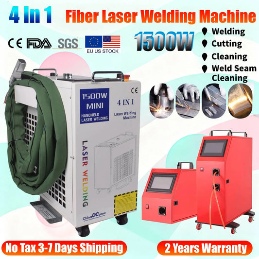 1500W BWT 4-in-1 Fiber Laser Welding Machine Industrial Laser Rust Remover Water Cooling Metal Cleaning Welding Cutting Welder
