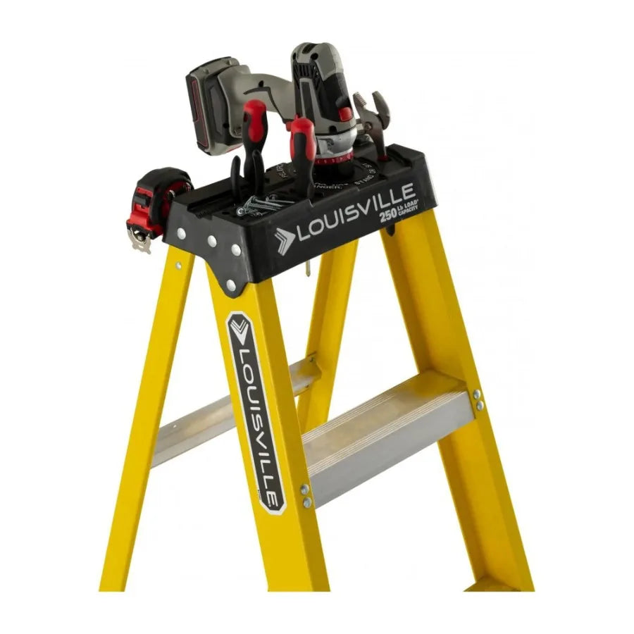 Ladder 8' Fiberglass Step Ladder, 12' Reach, 250 lbs Load Capacity, W-3118-08