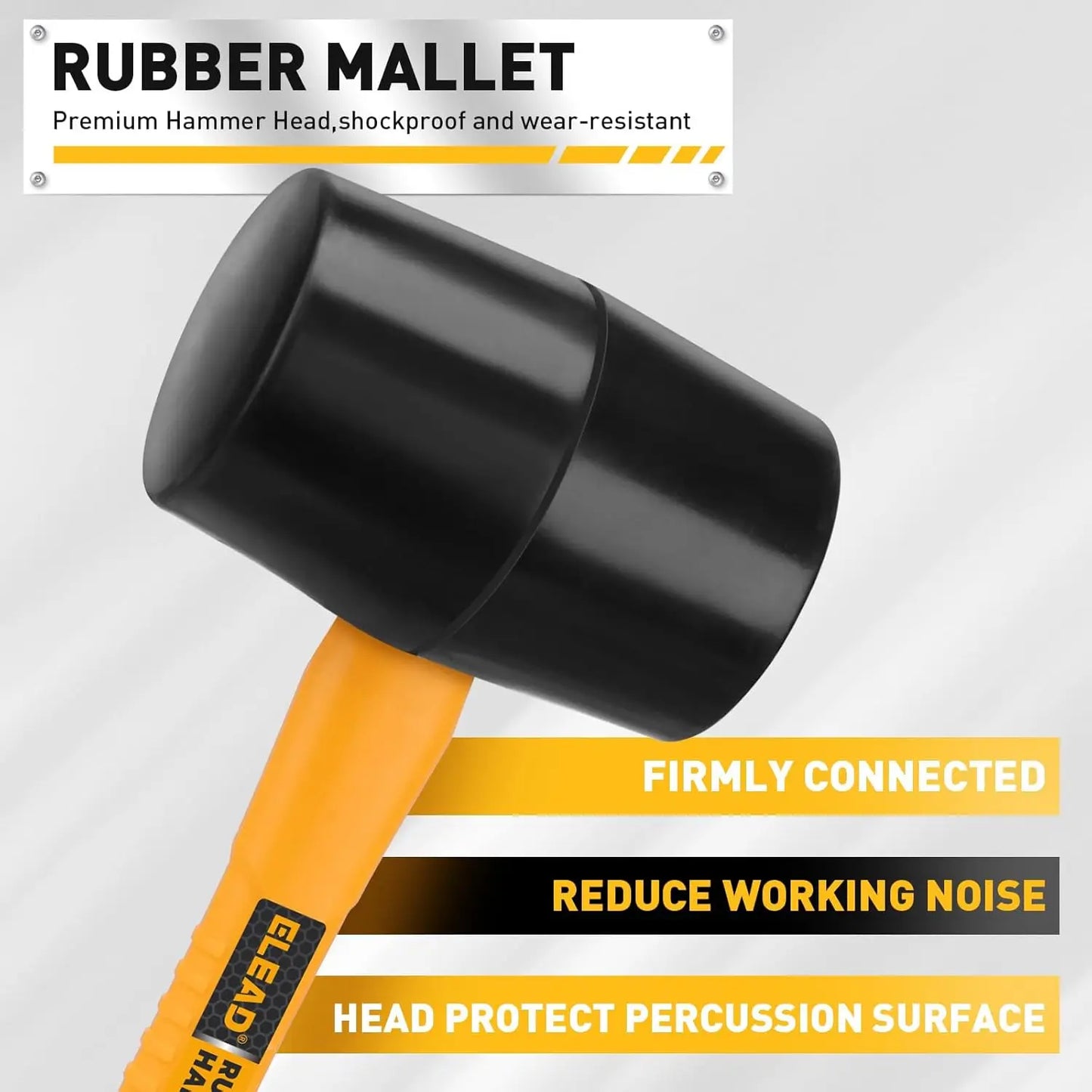 6-Piece Mallet Hammer Set, 32oz Rubber & Ball Peen Hammers, 16oz Ball Peen, 3LB Sledge & Cross Peen, 600g Wood Split Ax