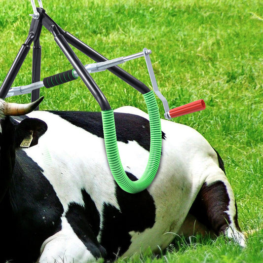Cow Hip Lift, Heavy-Duty Cattle Lifter - Steel Cow Lift with Adjustable Pitch, Triangular Support Stand Up Assist Tool for Calving Milking Birthing Dystocia and Recovery Aid - 2204lb Capacity