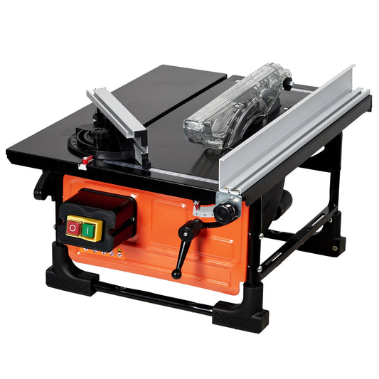 Table Saw for Jobsite 8-inch 6.7-Amp Copper Motor Cutting Speed up to 3576RPM 24T Blade Compact Portable Table Saw Kit