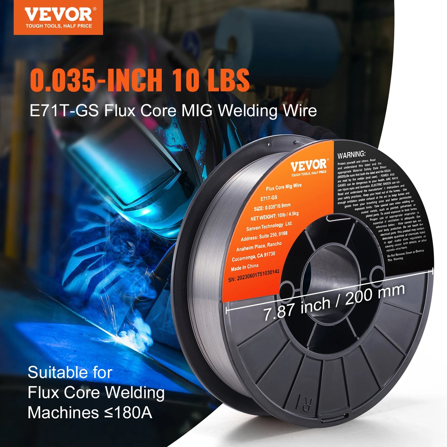 0.03/0.035 Inch Flux Cored Welding Wire Carbon Steel Iron MIG Welding Machine Welder Accessories For Soldering