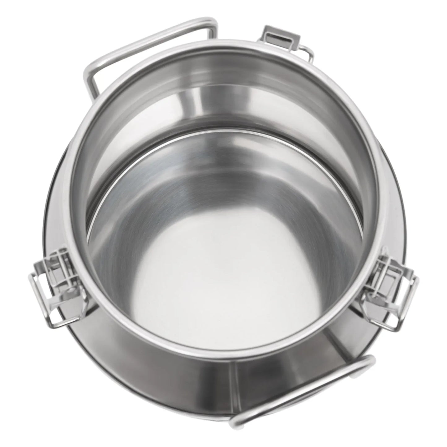 Stainless Steel Milk Can Rust-Proof 10L/2.64Gal Airtight 3 Sealing Clips & Handles, Durable 0.8mm Thick, Spill-Resistant